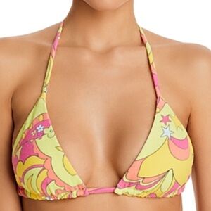 Frankie’s Bikini Tia Printed Top in Peace Terry sz M